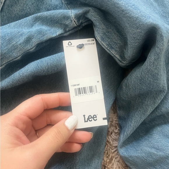 Free People X Lee Jumpsuit Union Alls Denim Heart Patch Bohemian Retro - Picture 5 of 11